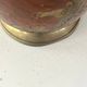 Ice Bucket, Enamel Red and Gold French Brass Champagne Cooler, Vintage