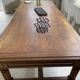 Solid walnut farmhouse castle table 1900 XXL