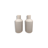 1970s Pair of Vases in Ceramic by F.lli Brambilla in Beige Color. Made in Italy