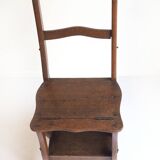 Old wooden chair stepladder