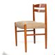 Lot of 6 padded teak dining chairs