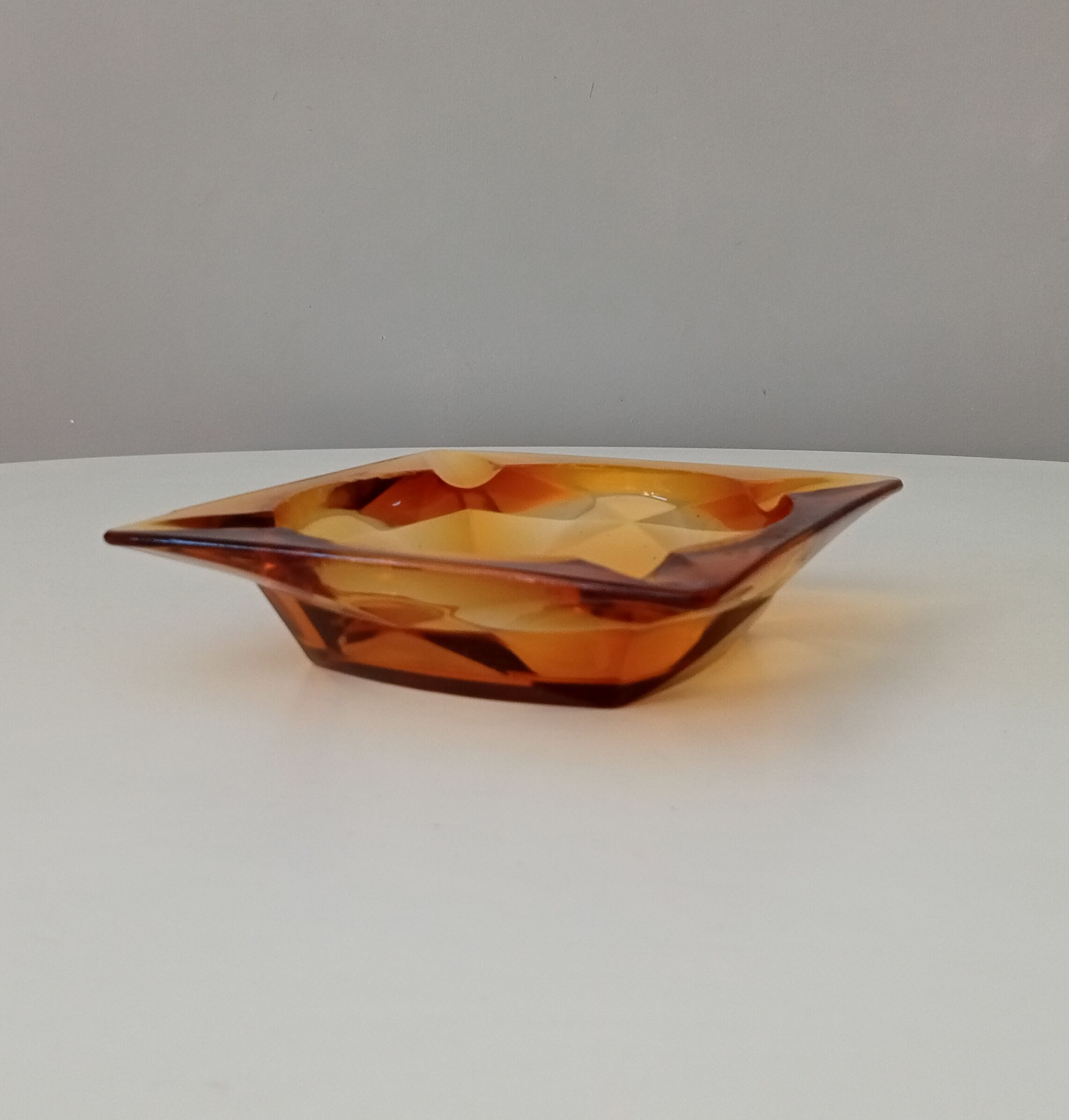 Vintage amber ashtray