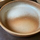 Serving dessert plates Grès France vintage 80s