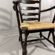 Rustic brutalist high ladder back arm chair 1960’s
