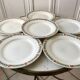 set of 6 flat plates Terre de Fer St Amand model "Molière" XXth