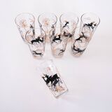 Set of eight glasses, Danish design, 1970s, manufactured in Denmark