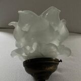 White opaline flower shape for lamp