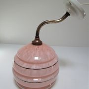 Porcelain porcelain patinated glass of Clichy pink Art Deco