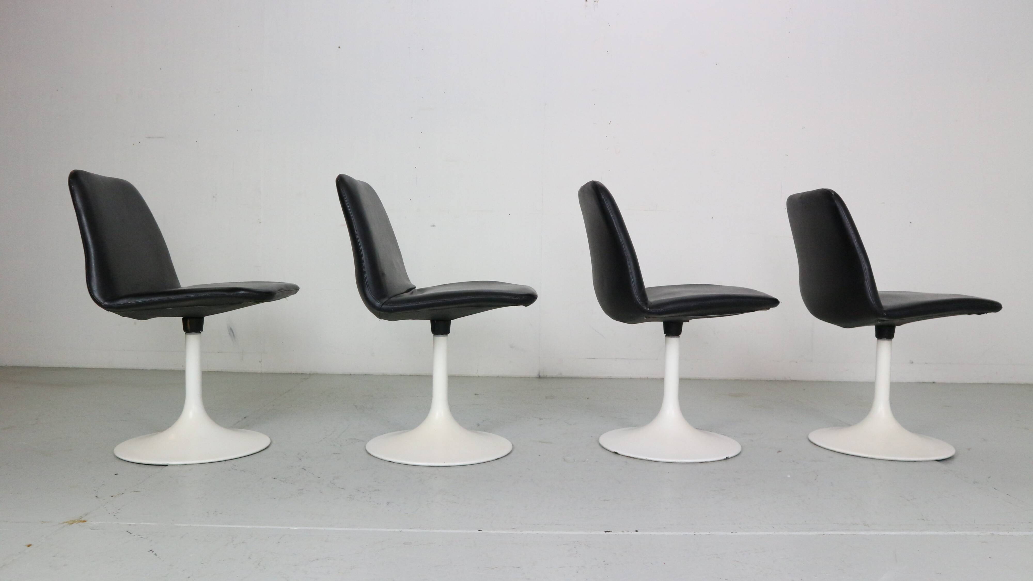 Scandinavian Modern Set Of 4 Dinning Chairs By Börje Johanson Vinga, Sweden 1970