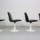 Scandinavian Modern Set Of 4 Dinning Chairs By Börje Johanson Vinga, Sweden 1970