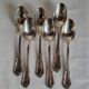 6 Small Silver-Plated Metal Spoons Boulenger Dessert Cutlery