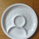 New! 1960/80 Salins / 4 Large Artichoke Plates / white