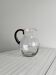 Vintage blown glass pitcher with brown handle