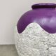 Vintage mactan stone vase XXL 'Color dip'