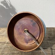 Bedside lamp in clichy glass and blue and white brass