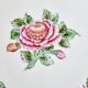 Porcelain plate from Limoges hand-decorated by A. Lanternier, from
