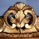 Ancien miroir à fronton bois sculpté dorure d'origine 67x39,5 cm C727 S