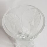 Vase cristal d'Arques modèle "Papillons" de style art déco, 20 cm