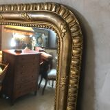 Golden wood mirror - 140x88cm