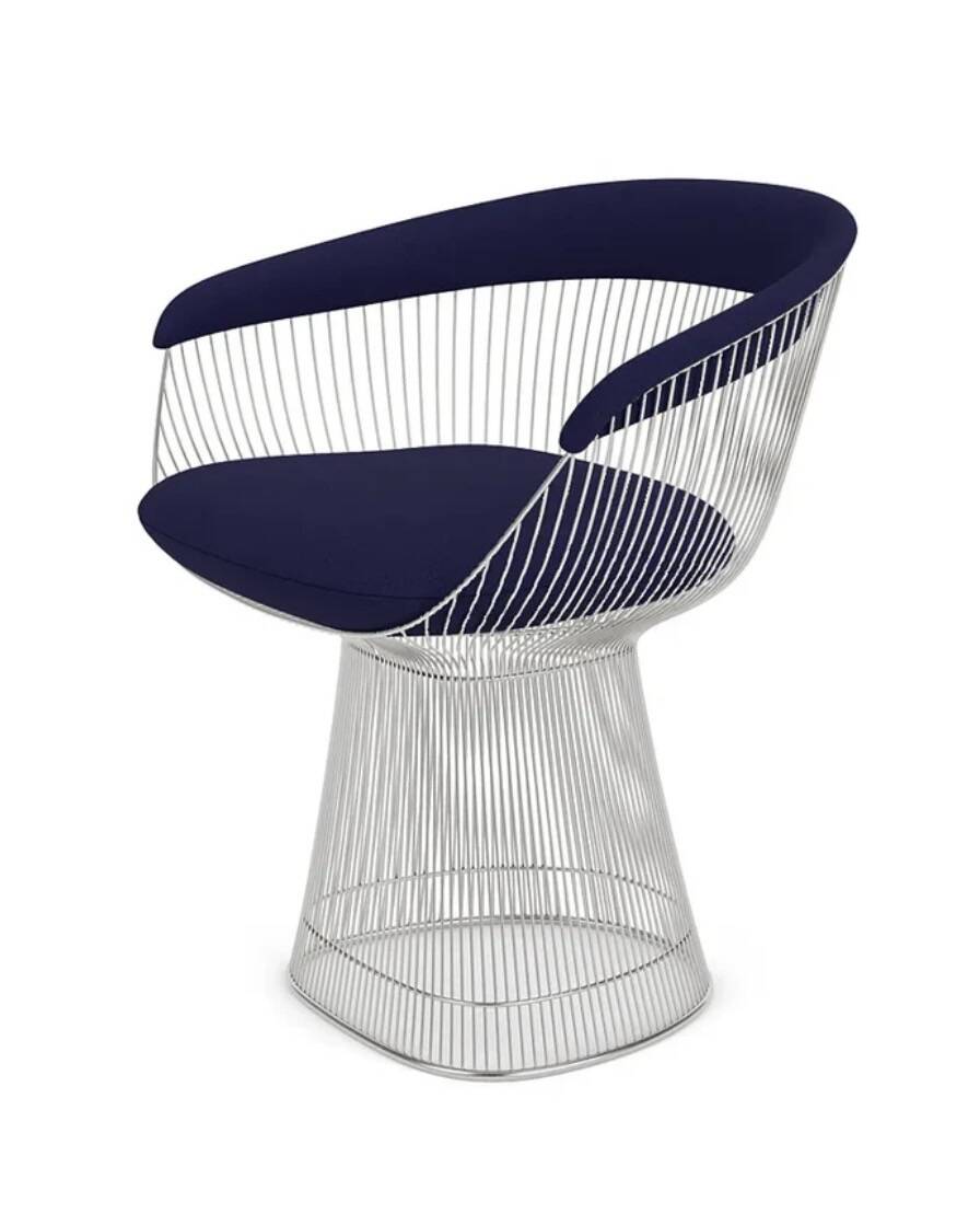 Blue Warren Platner chair