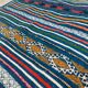 Handwoven blue kilim rug in natural wool