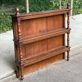 19th-century vintage oak bookshelf.
