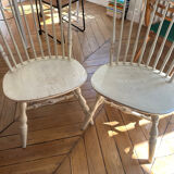 Paire de chaises en bois