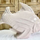 Poisson céramique craquelé Art Déco Le Jan