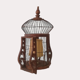 Antique wooden birdcage table lamp light bird home vintage