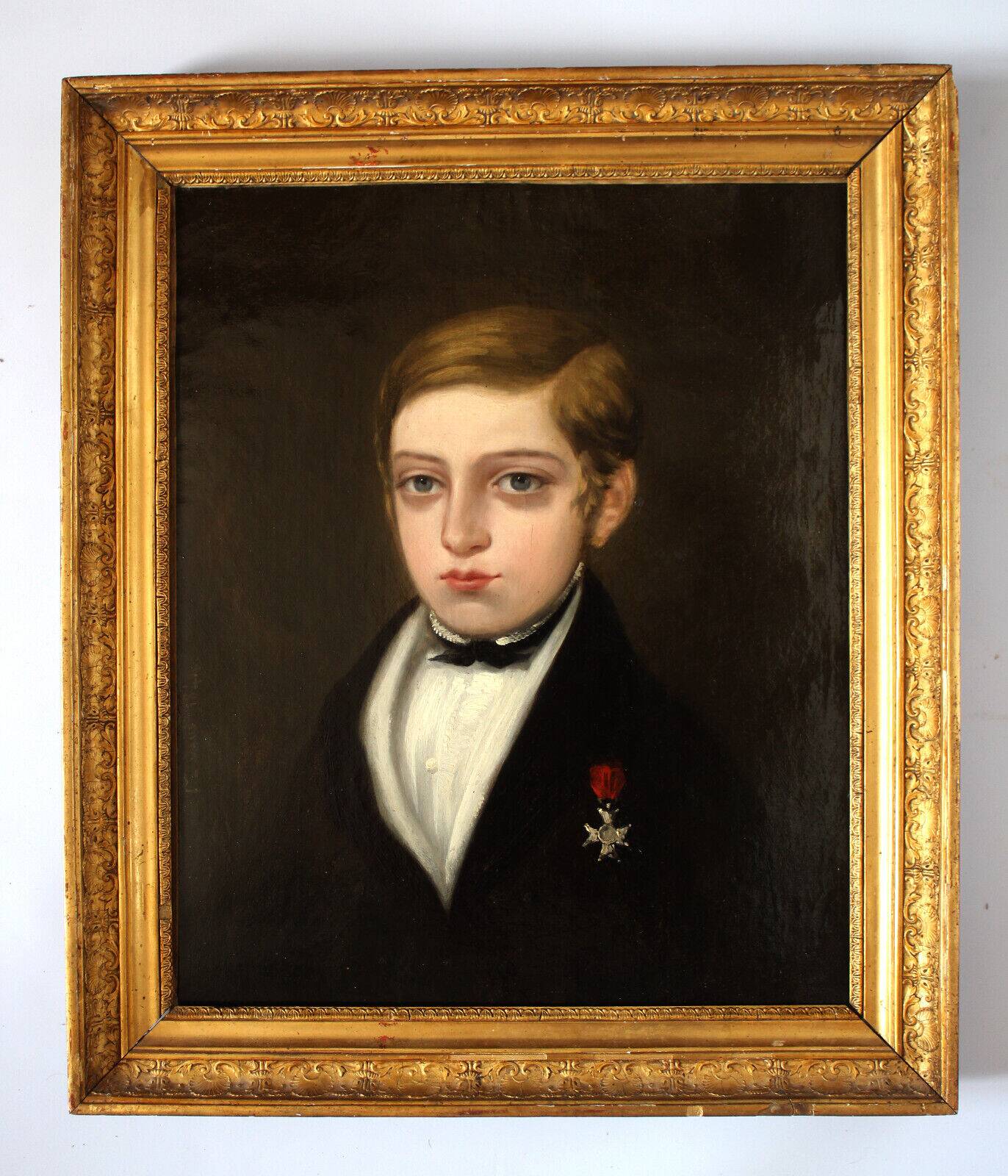 Portrait d'enfant, 1840, Öl auf Leinwand, Gerahmt