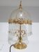 Lampe de table Peris Andreu, laiton doré, verre dépoli décoré, Espagne, années 60.