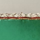 Vintage sewing basket in rattan and floral fabric