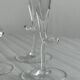 4 blown glass champagne flutes with twisted stem
