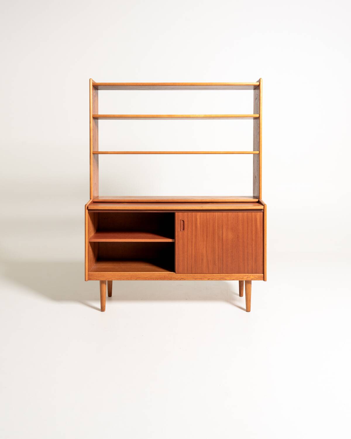Scandinavian teak bookcase with writing desk, 1960s
