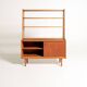 Scandinavian teak bookcase with writing desk, 1960s