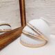 Trio de bols en porcelaine blanc et or