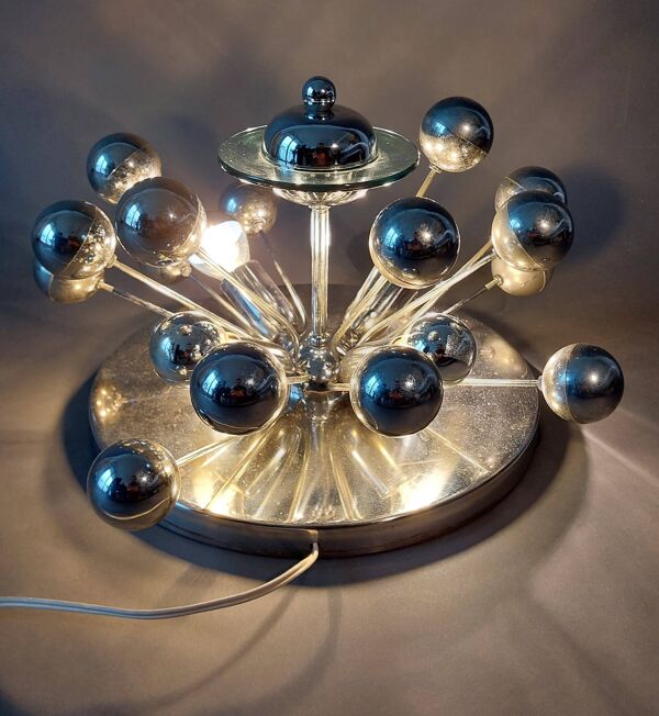 Plafonnier ou applique à 4 lumières Sputnik, Italie 1970.