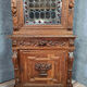 Renaissance library cabinet of hunting lodge in solid oak around 1850