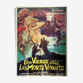 Vintage poster 100x140 cm a virgin among the living dead 1973