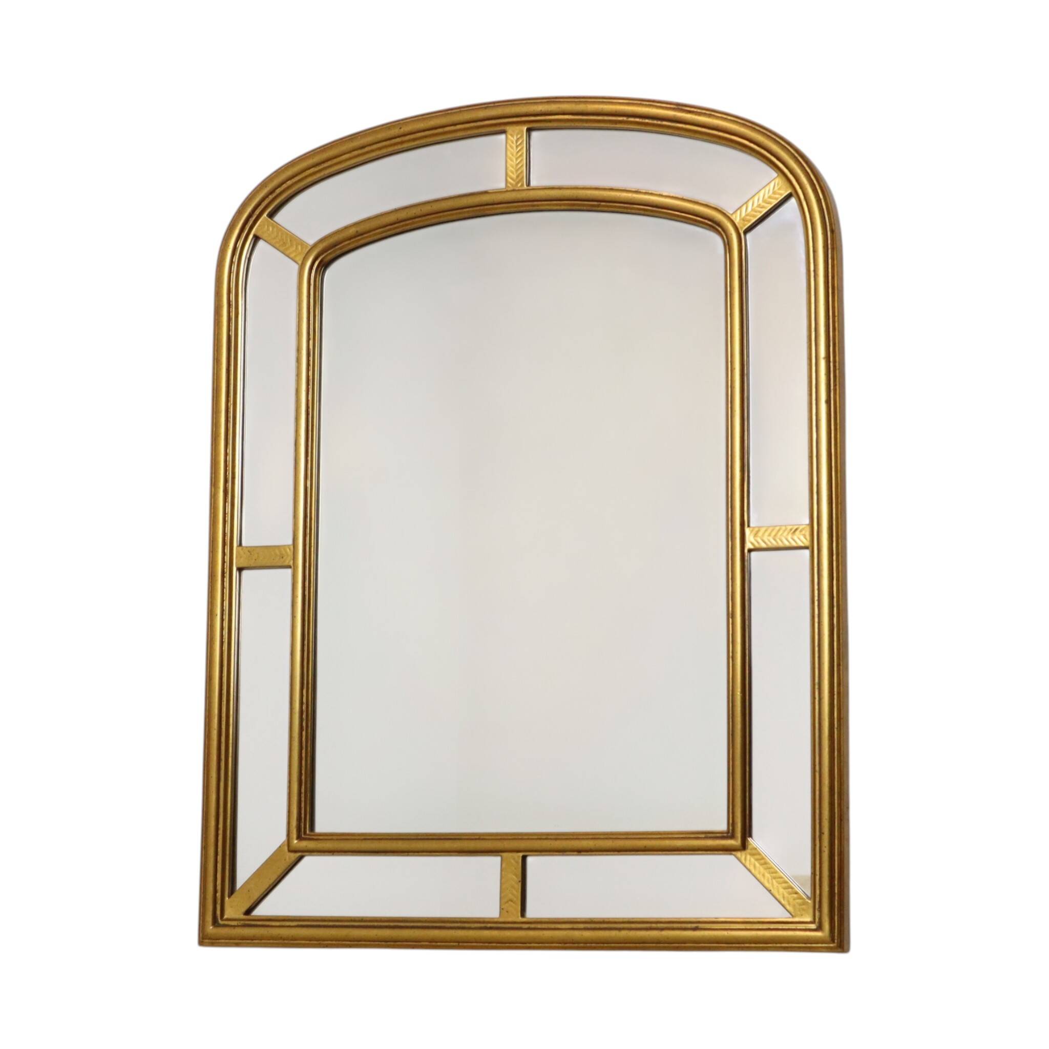 Hollywood Regency Gold Arch Mirror by Deknudt, 80cm