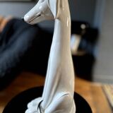 Enameled porcelain dog