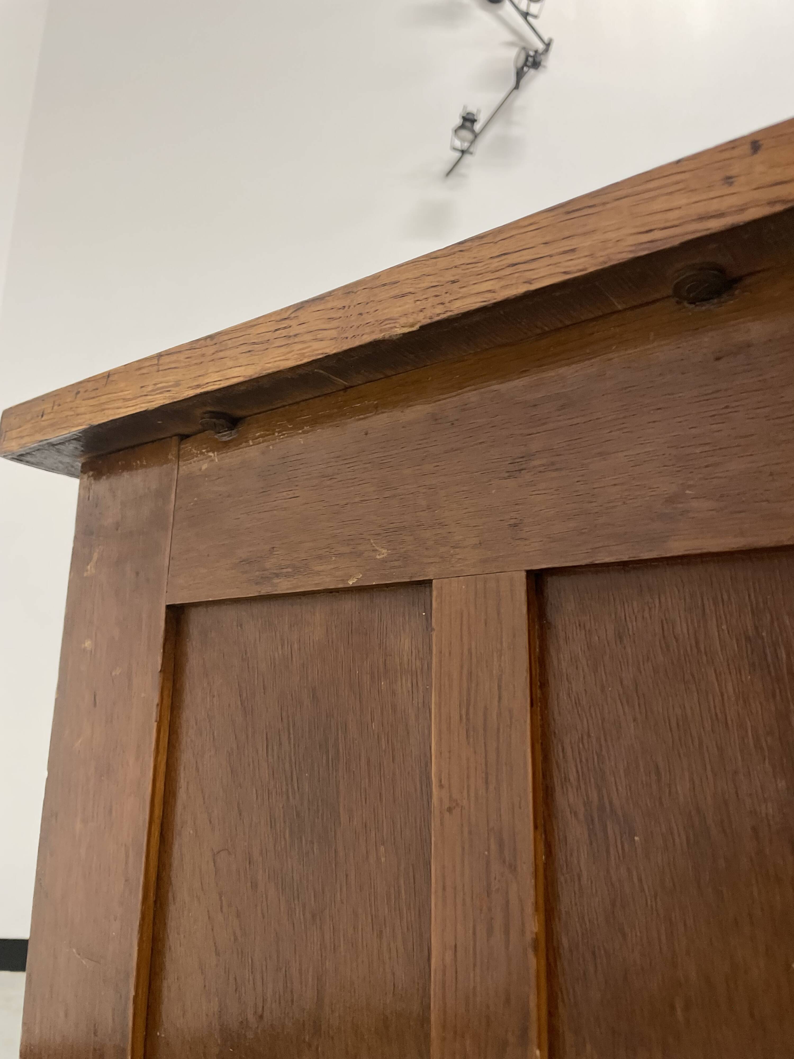 Oak and veneer counter or desk