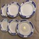 6 flat plates model Dombasles Sarreguemines France Art Deco