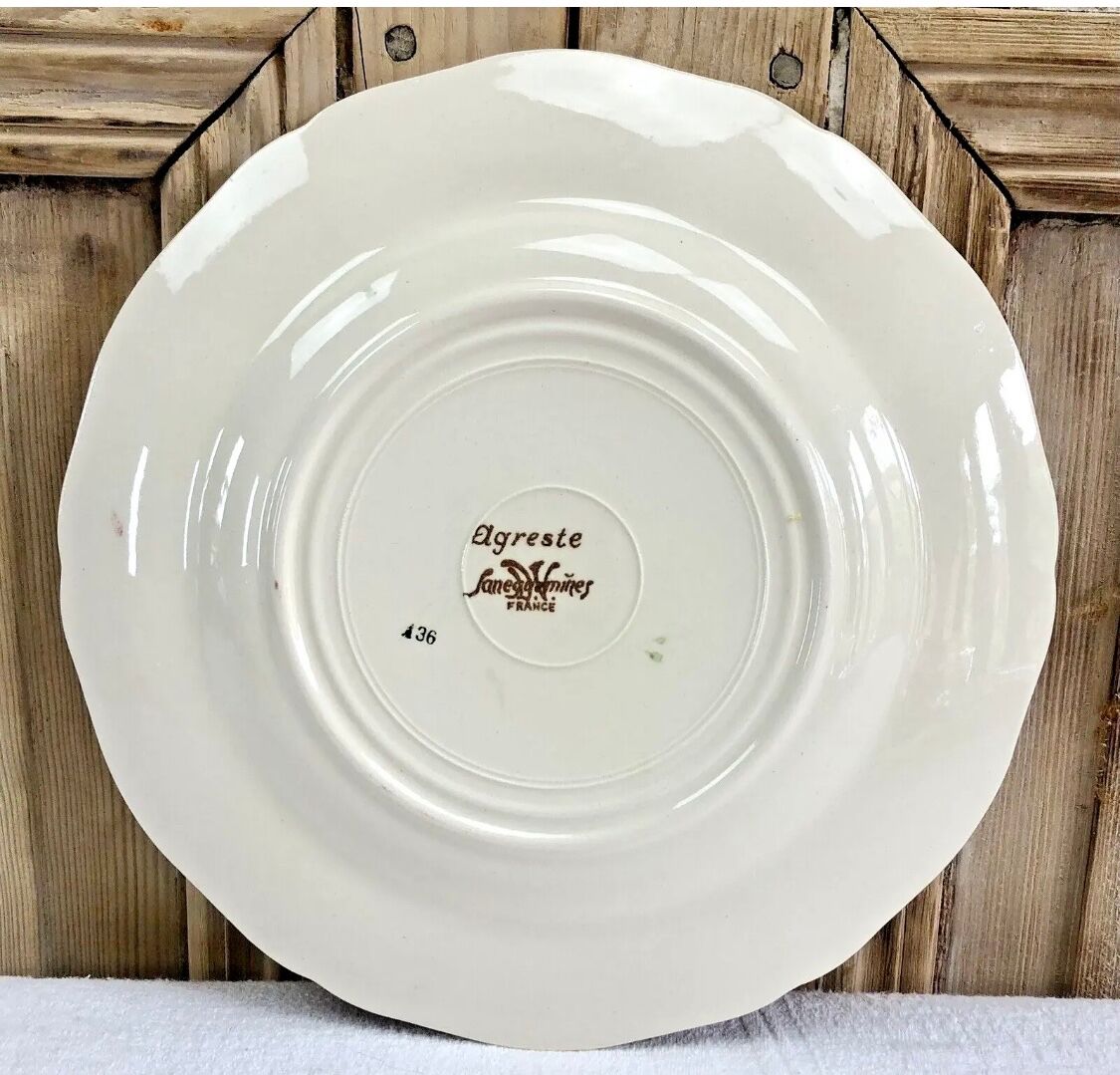 6 old dessert plates or dessert model Agreste Sarreguemines
