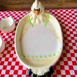 Dish and egg cups with chick designs