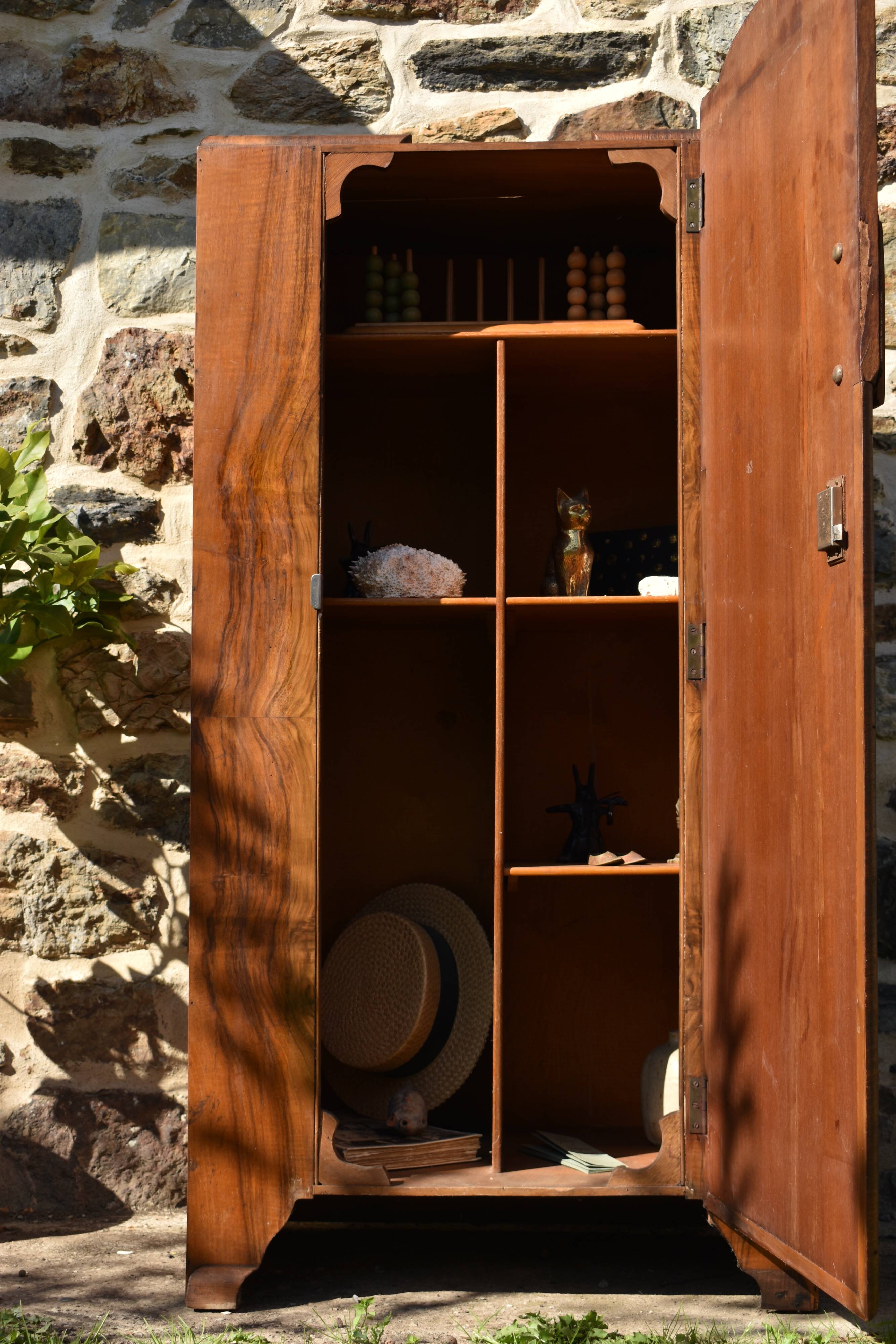 Small Art Deco compartmentalized cabinet