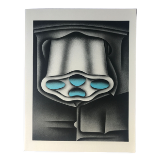 Original lithograph by Jacques Poli, Gasometers, 1978