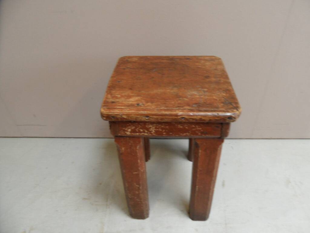 Industrial wooden side table
