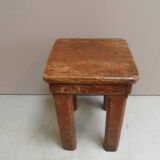 Industrial wooden side table