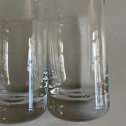 Set of 6 1970 Scandinavian crystal goblet glasses
